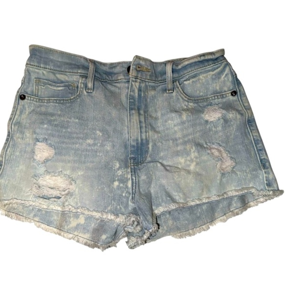 Y2k Abercrombie and Fitch Light stone wash 2inch inseam size‎ 6 raw hem